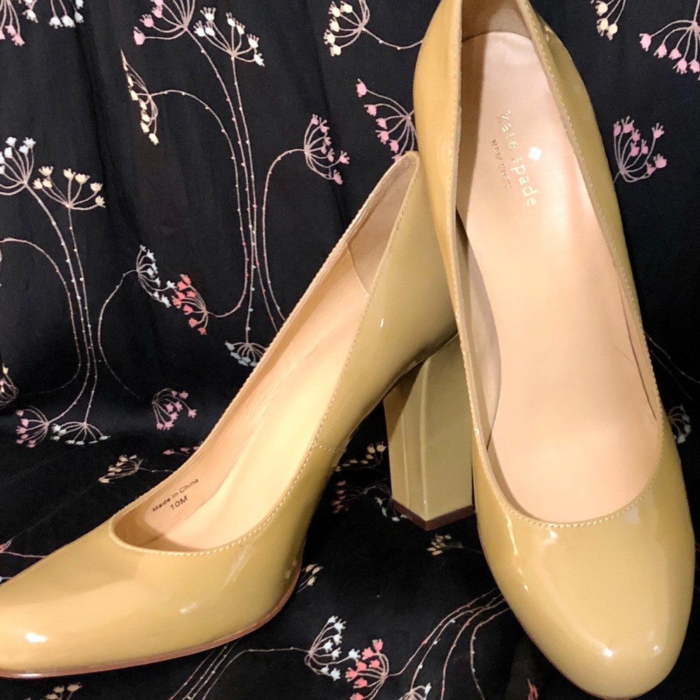 Kate Spade block heel pumps